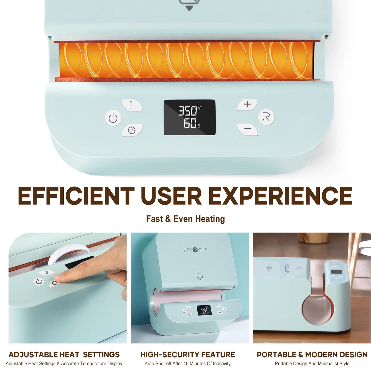 HTVRONT Auto Tumbler Heat Press Machine - Mug Heat Press Heat Up Fast & Even, Professional Tumbler Press High-Security