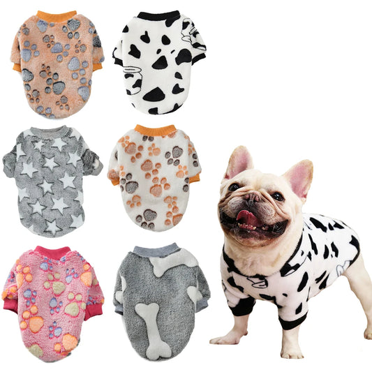 Winter Dog Clothes for Small Medium Dogs Soft Warm Pet Fleece Vest Shirt Puppy Cat Coats Sweater Chihuahua French Bulldog Jacket