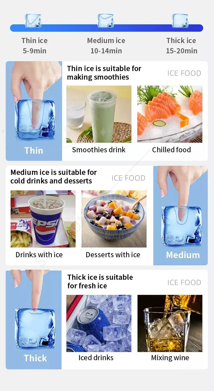 Smart Ice Machine Cube Maker Industrial Home Use Commercial Automatic Ice Making Machines Ice Machine