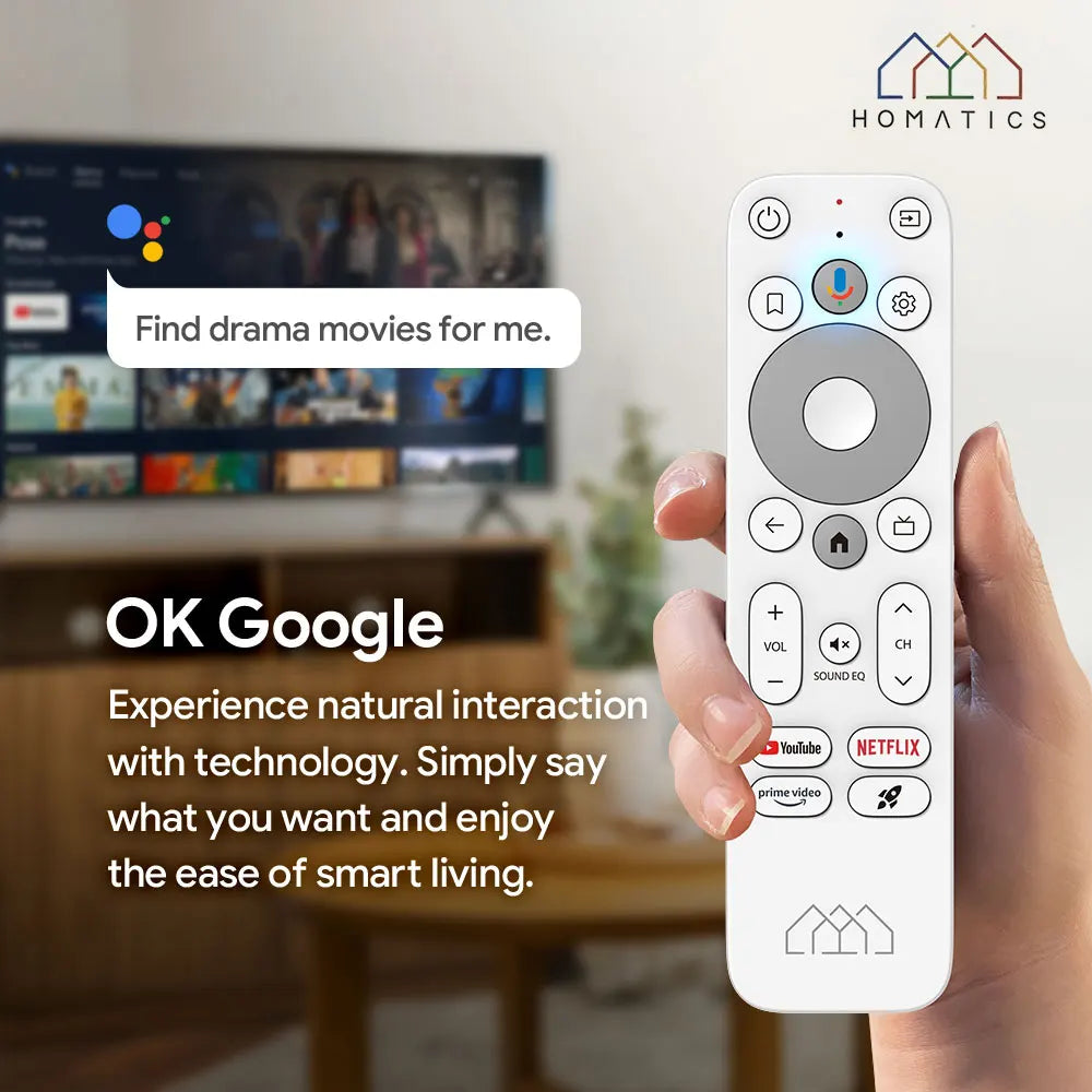 HOMATICS Box R 4K Plus TV Box AndroidTV 11 Netflix Google Certified Amlogic S905X4 4G32G Support DTS Dolby Audio AV1 Wifi6 BT5.0