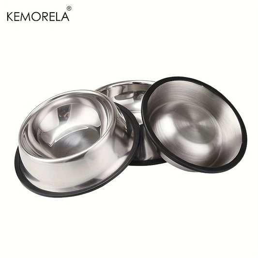 High Quality Stainless Steel Pet Dog Bowl Feeder Anti-Slip Anti-Ant Shape Cat And Dog Bowl Food Accessories Pet Supplies 7 Sizes