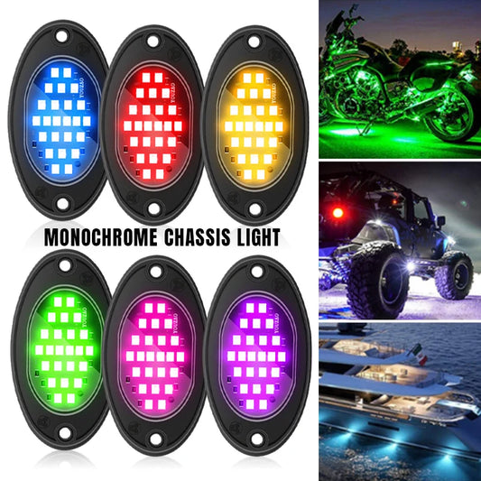 1PCS Car Truck Yacht Trail Rig Lamp Underbody Glow LED Lights Waterproof Led Neon Light For Jeep ATV UTV Offroad Rock Lights