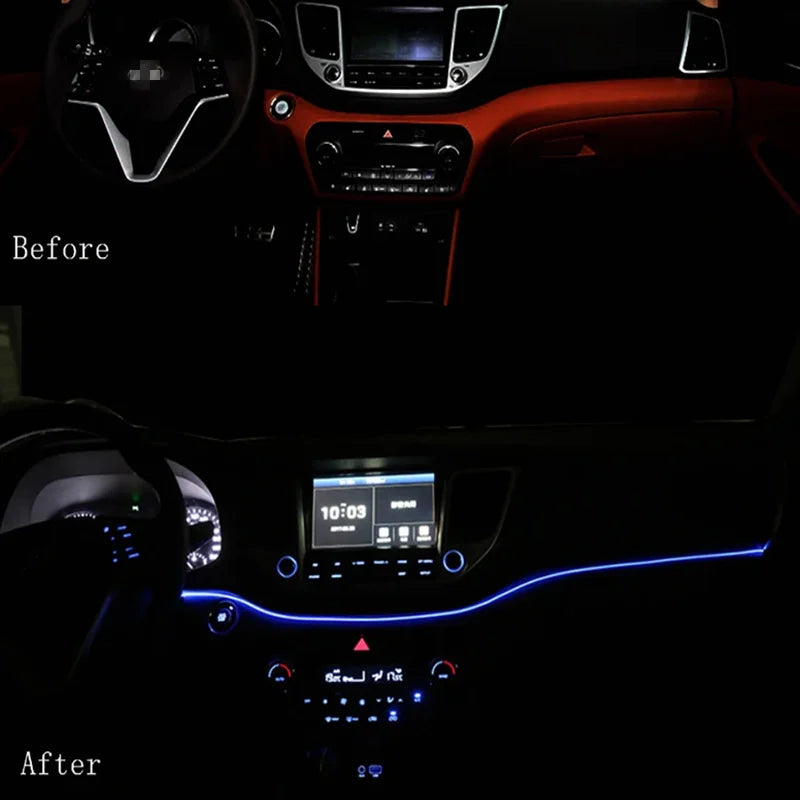 Car Interior LED Dashboard Atmosphere Decor Light Strip 12V for Hyundai Tucson 2015 2016 2017 2018 Accessories Interior