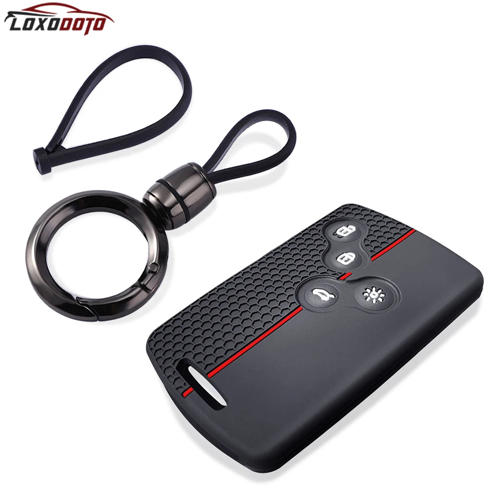 Siliconekey Case Card Cover Holder For Renault Megane 3 2 4 Kadjar Laguna 3 Koleos Clio 4 Captur Scenic 3 Stage Koleos Logan