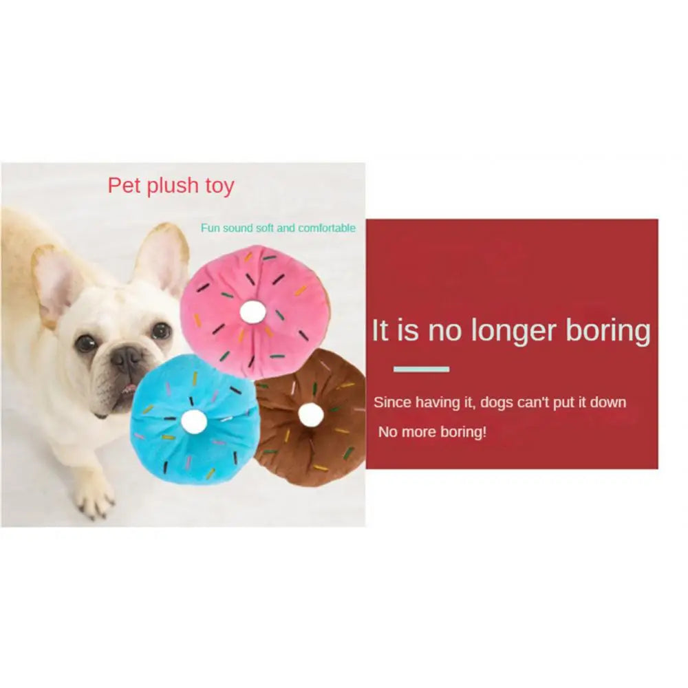 Relieve Stress Puppy Chewing Toys Carefully Crafted Dog Supplies Soft Dog Donuts Plush Pet Dog Toys And Relieve Boredom Dog Toys