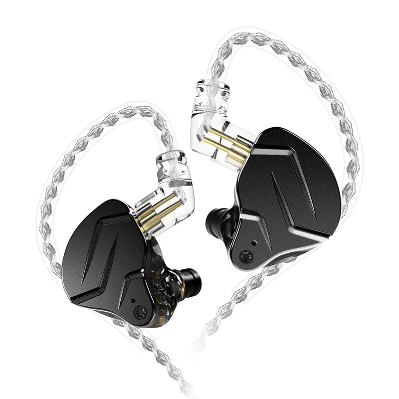 KZ ZSN Pro X Metal Wired Headset Hybrid Technology 1BA+1DD Ear Hook Monitor Headphones With Microphone Sport Earbuds Earphone