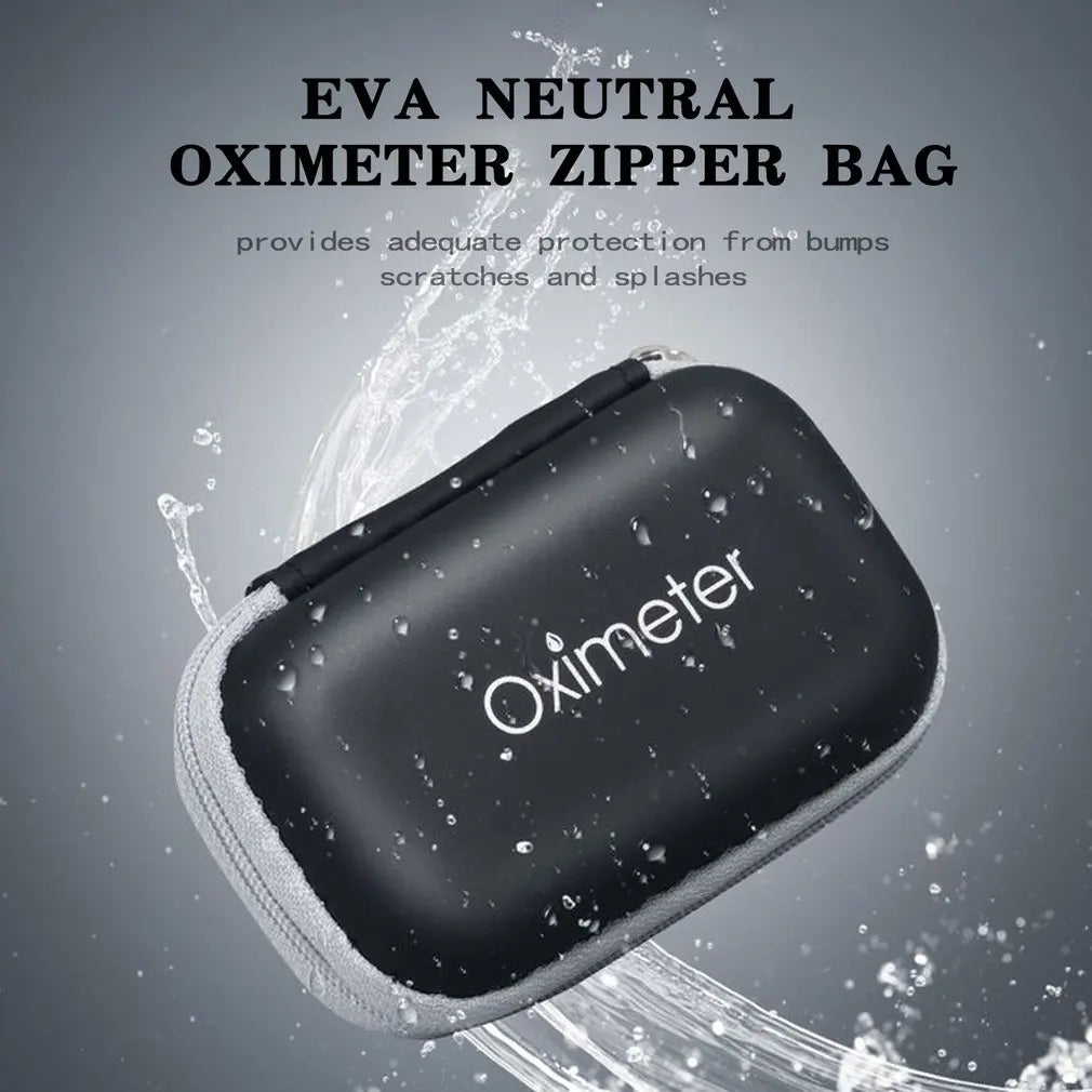 EVA Neutral Finger Oximeter Zipper Bag Storage Bag Pulse Oximeter Storage Box Oximeter Cover Kit Protection Bag Pill Box Case