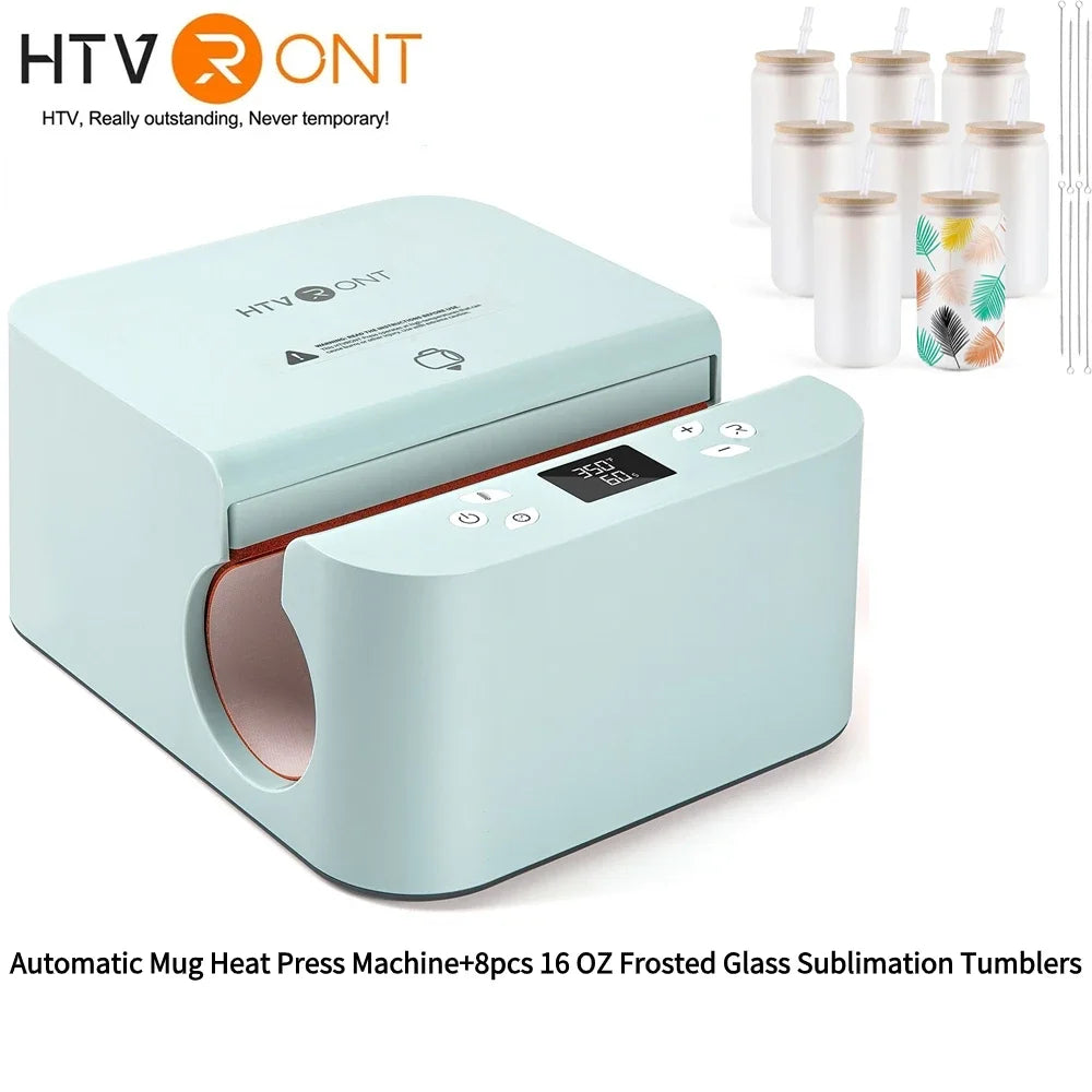 HTVRONT Auto Tumbler Heat Press Machine - Mug Heat Press Heat Up Fast & Even, Professional Tumbler Press High-Security