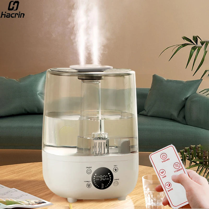 Air Humidifier Essential Oil Diffuser for Home Bedroom Aroma Humidifier 4L Capacity Ultrasonic Air Humidifier with Aromatherapy