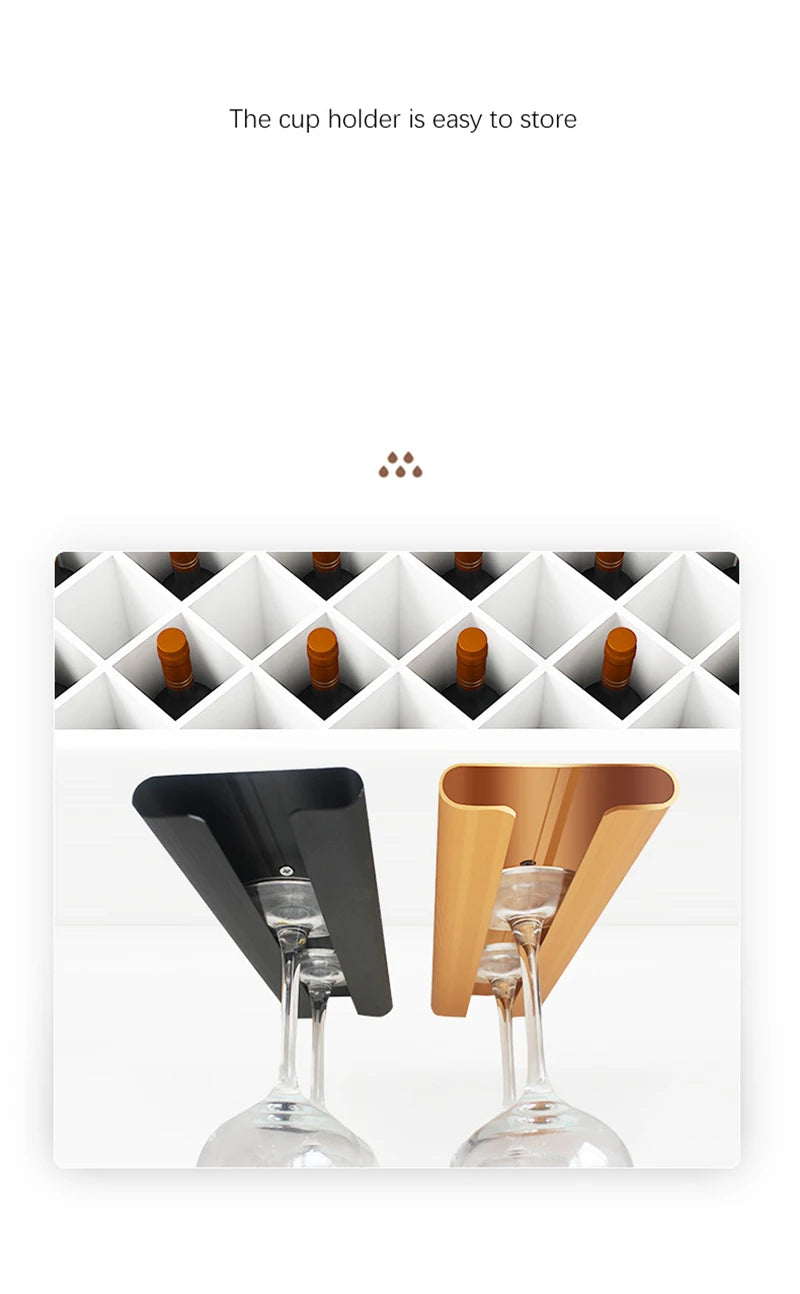 KK&FING Wine Cup Holder Hanging Wine Cabinet Red Wine Glass Shelf Home Creative Goblets Hanging Upside Down Wine Glass Holder
