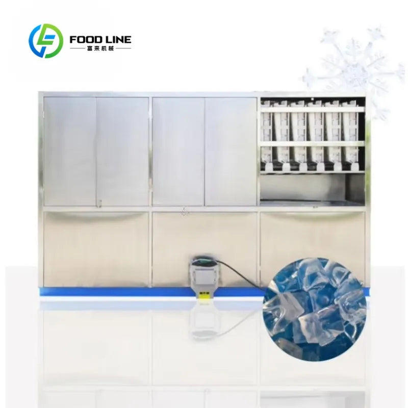Customized Automatic PLC Controlled Ice Cube Machine 5 Ton/Day Industrial Ice Making Machine for Ice Factory & Beverage Industry