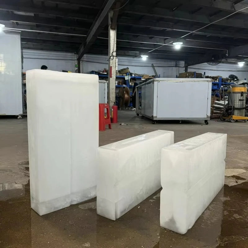 1 Ton Commercial Ice Cube Making Machine, Ice Machine for Cold Storage Building Cooling and Fresh Retention