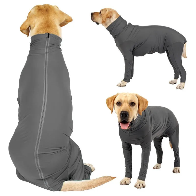 Pet One-piece Long-sleeved 4-leg Pet Clothing For Family Car Travel Surgery Recovery Body Outfits