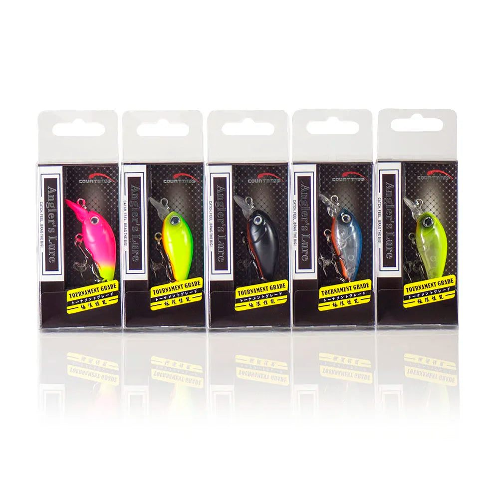 Plastic Hard Lures 36mm 1-3/8" 4.3g 1/8 oz. Sinking Crankbaits, Fishing Baits, Crankbait,  Wobblers, Plug, Freshwater Fish Lure