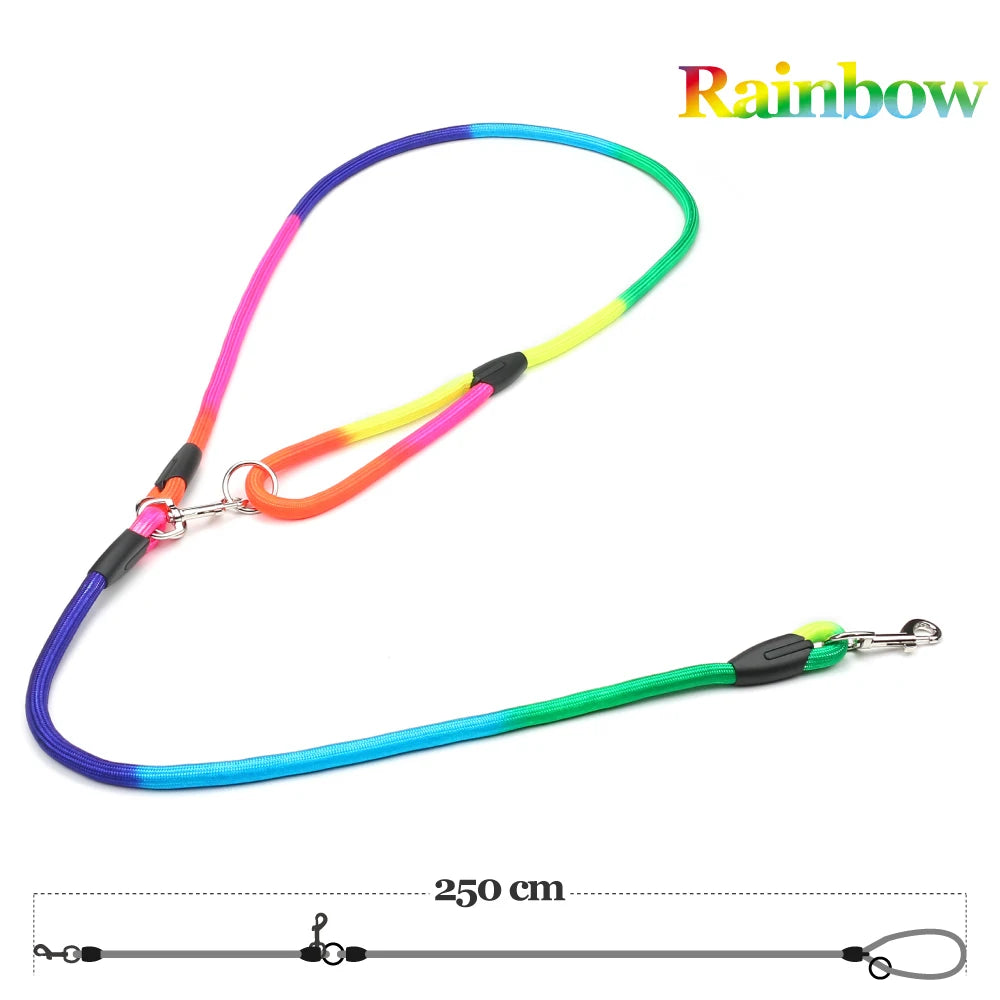 Nylon Dog Leashes Pet Dogs Chain Traction Rope Leads for Running Free Hands Rope Chain for Small Large Dogs