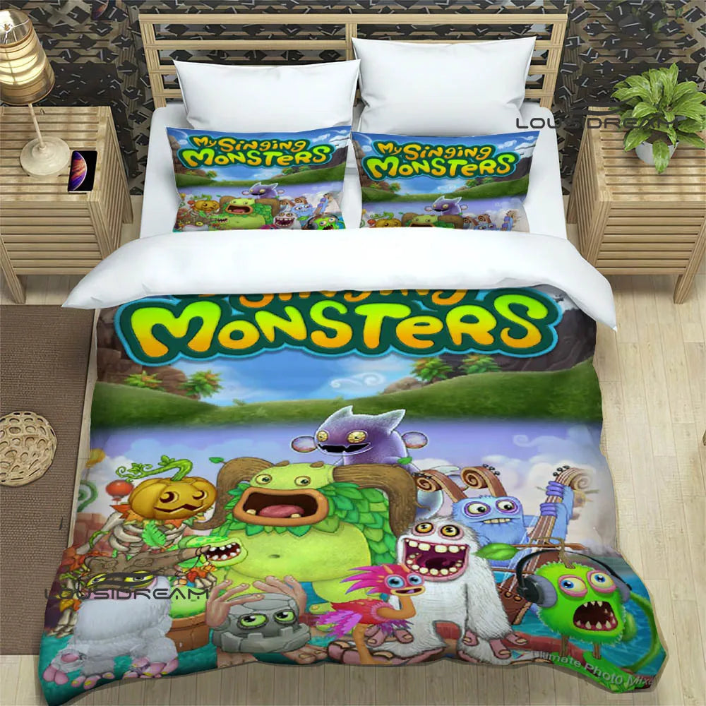 Game My Singing Monsters Bedding Sets exquisite bed supplies set duvet cover bed comforter set bedding set luxury birthday gift