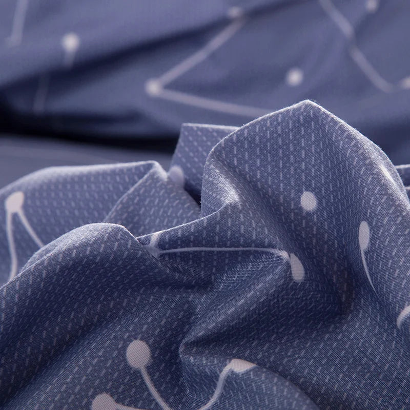 Solstice Home Textile Black Lattice Duvet Cover Pillowcase Bed Sheet Simple Boy Girls Bedding Sets Single Twin Double Cover Beds