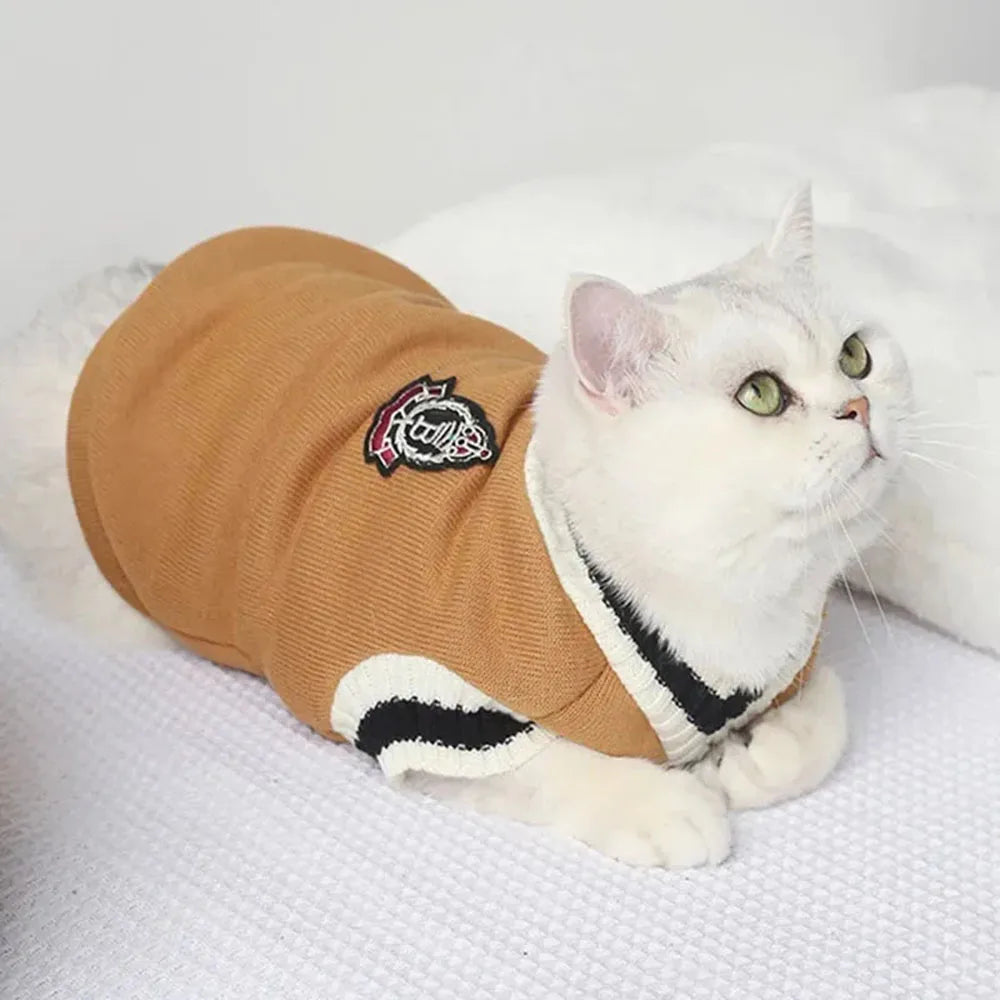 Dog Cat Sweater Hoodies Pullover Pet Clothes Doggy Vest Shirt Warm Kitten Knitwear Small Dog Sweatshirt Autumn Winter Outfits