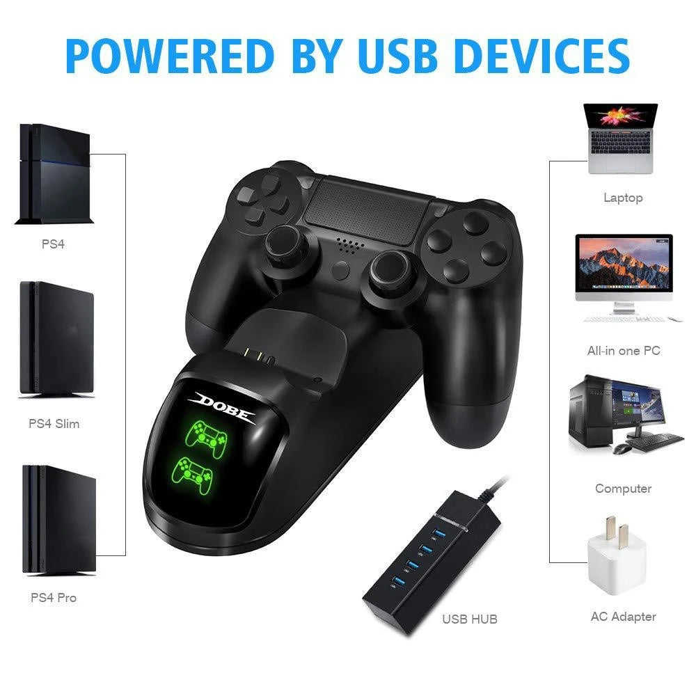 For PS4 Controller Charger Dock Station For Playstation 4 Slim Pro Handle Charging Dock With Indicator Light GamePad Charger