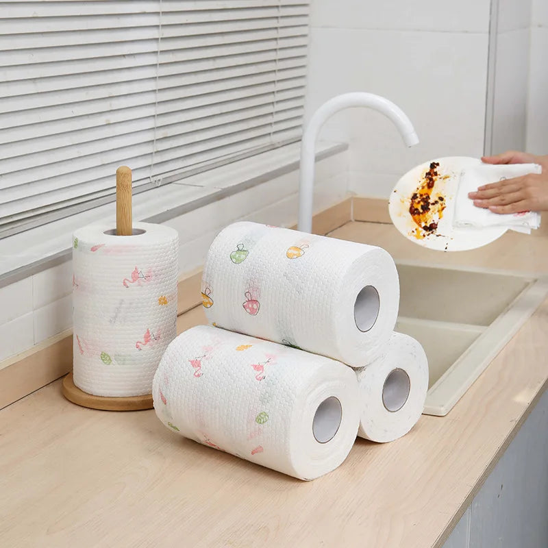 Thick, Washable, Printed, All-Purpose Kitchen Cloth – Ideal for Both Wet and Dry Cleaning, Dishwashing and Removing Grease