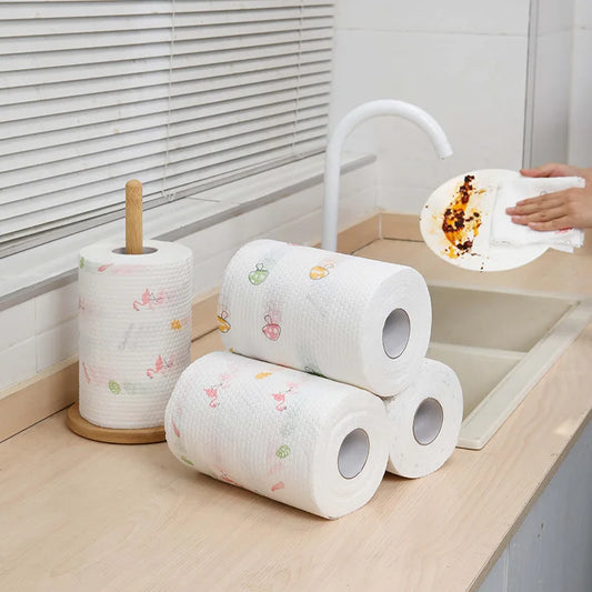 Thick, Washable, Printed, All-Purpose Kitchen Cloth – Ideal for Both Wet and Dry Cleaning, Dishwashing and Removing Grease