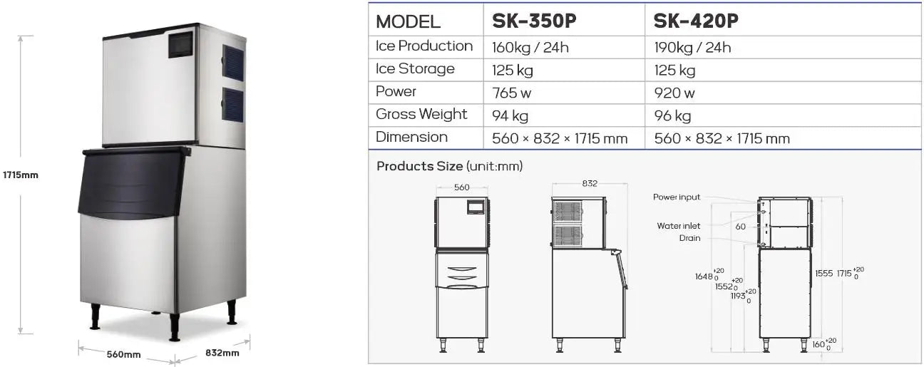Customized Maquina Para Hacer Hielo Automatic Commercia Desktop Ice Maker Machine Ice Dispenser With Big Bin