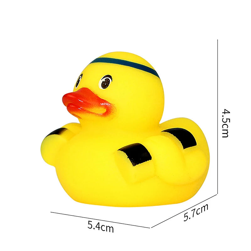 Creative Cute Sports Duck Toys Baby Bath Toys Rubber Ducks Summer Beach Pool Activity Floating Ducks Children Birthday Gifts