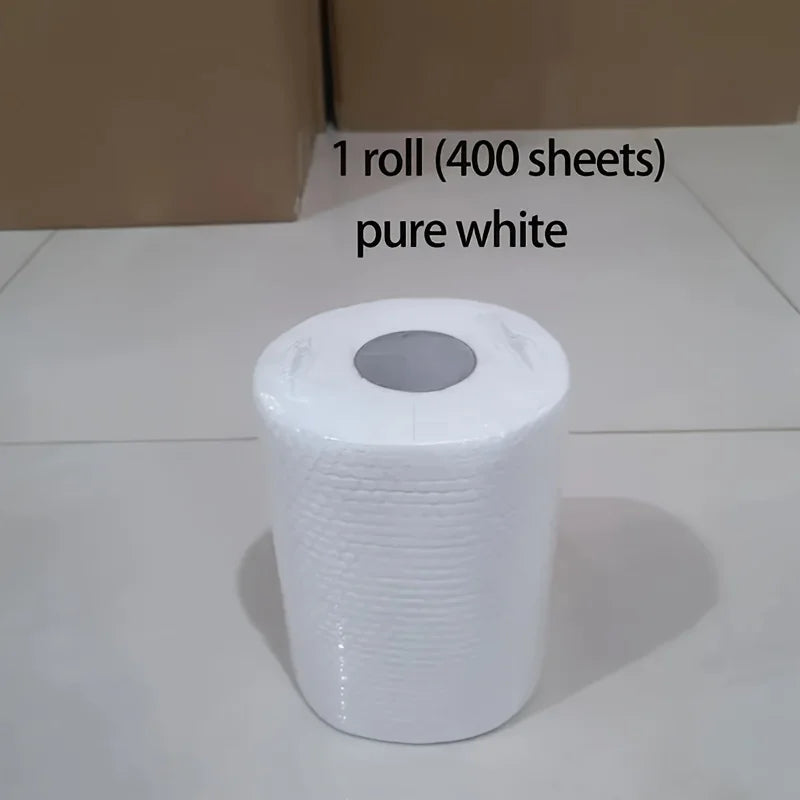 400 rolls of pure white kitchen paper towels: anti stick, durable, reusable - an ideal choice for cleaning and wiping
