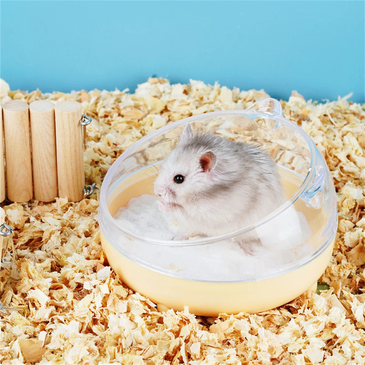 Hamster Bathroom House Sandbox Full Transparent Urine Sand Basin Golden Bear Supplies Sand Bath Container Small Pet Bathroom