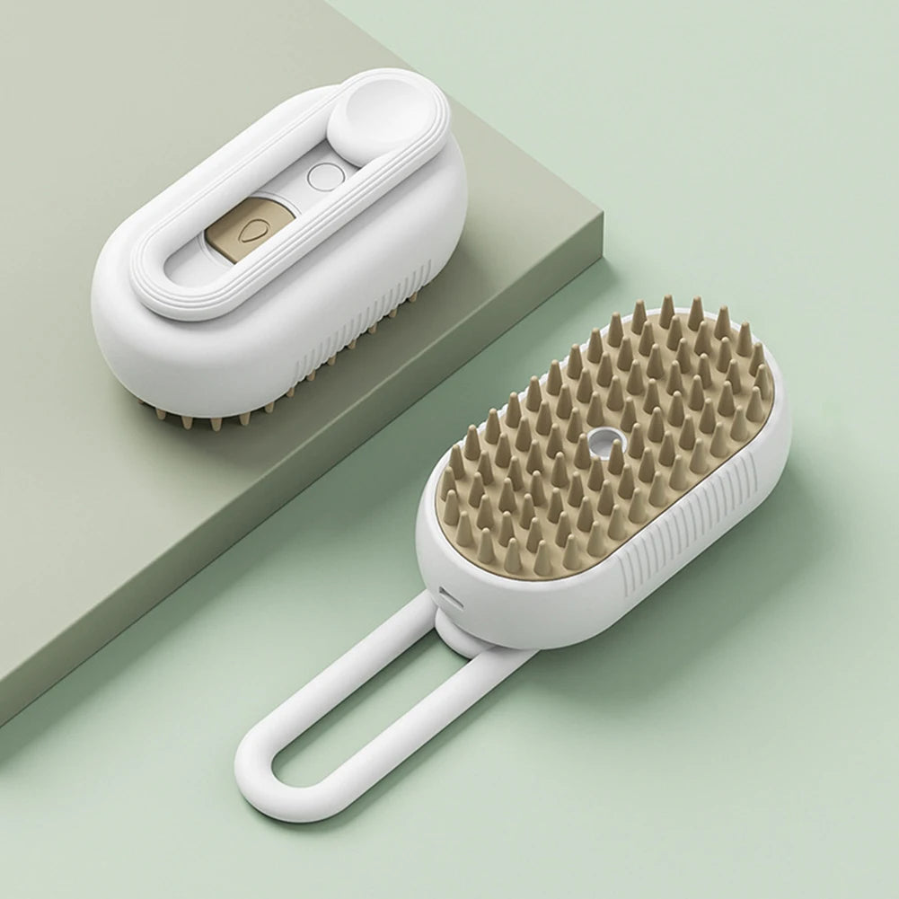 Cat Steam Brush Steamy Dog Brush 3 in 1 Electric Spray Cat Hair Brushes USB Rechargeable Dog Grooming Massage Comb for Pet Hairs