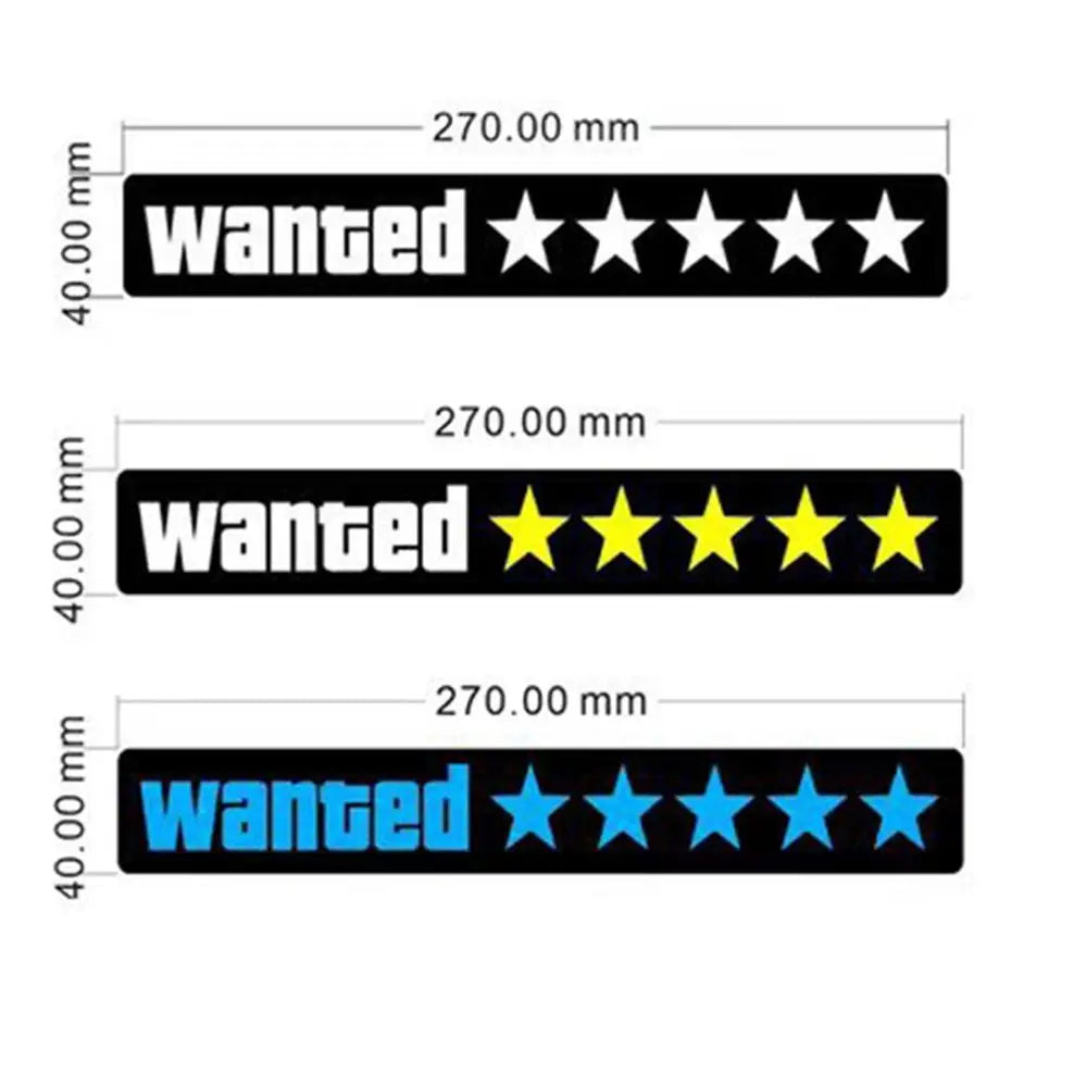 Wanted Led Car Sticker Window Windshield Sticker Electric Safety Signs Windshield Sticker Wanted Car Decals