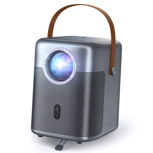 Mini Projector Native 1080P 4k Support Android Smart WiFi6 Portable Home Cinema Projector With Handle