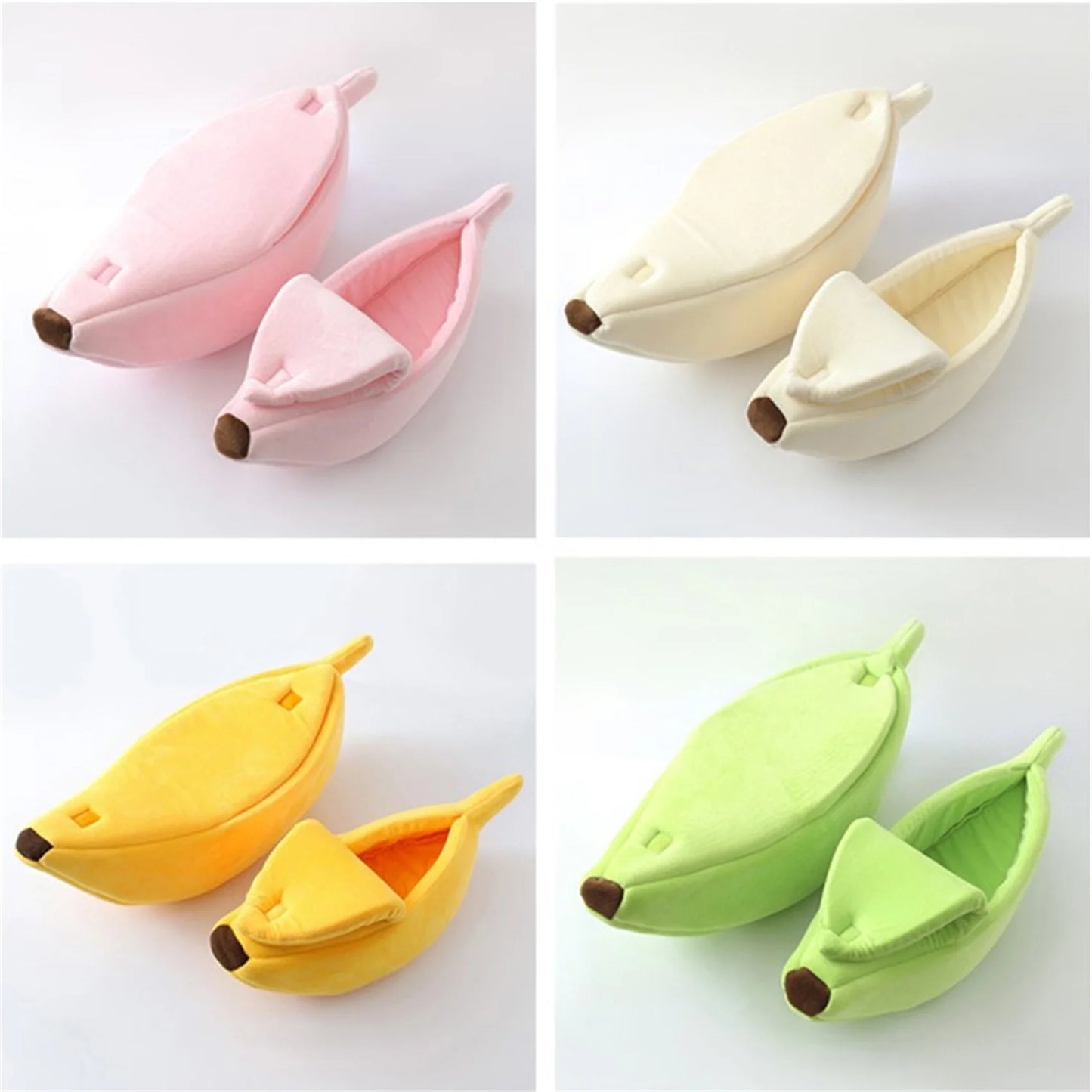 Cats Beds Deep Sleep Comfort In Winter Cat Bed Banana Shape For Cat's House Products Pets Creative Indoor Small Cat Dog Beds