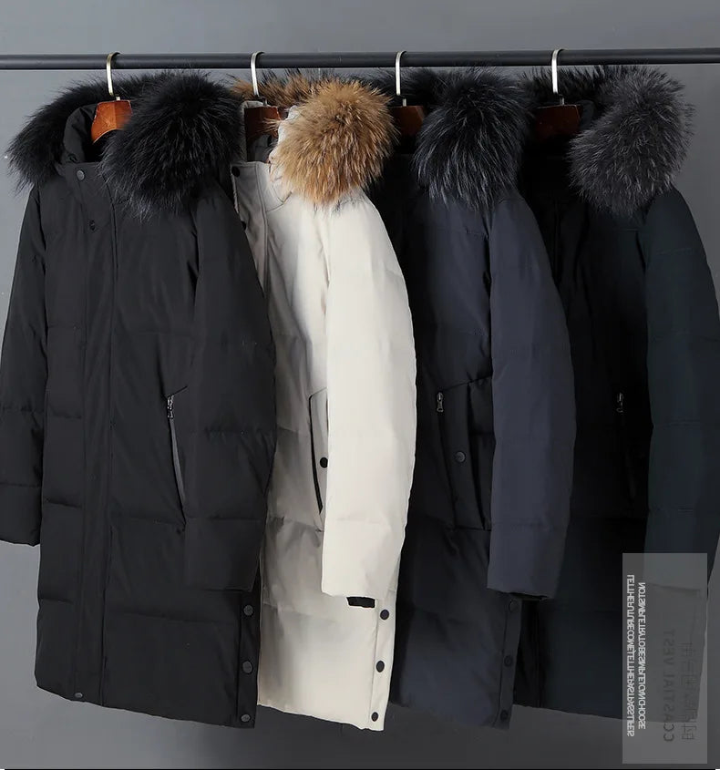 Down Jacket Man Long Men's Puffer Jacket Winter Coats For Men Duck Down Jacket Men Parkas Overcoat Padded Cold Clothes Feather