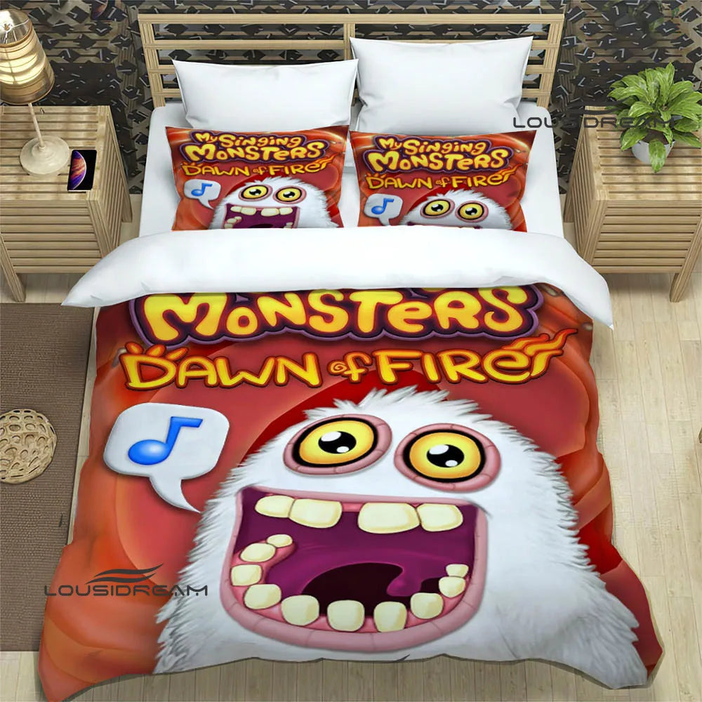 Game My Singing Monsters Bedding Sets exquisite bed supplies set duvet cover bed comforter set bedding set luxury birthday gift