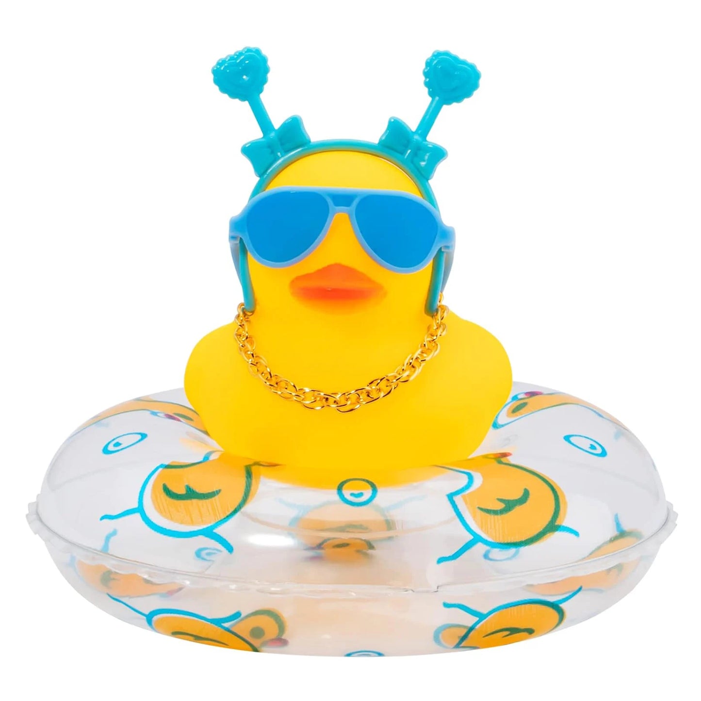 Mini Rubber Resin Duck  for Car Decoration Dashboard Car Decoration Funny Sunglasses for  House Interior and Office Decoration