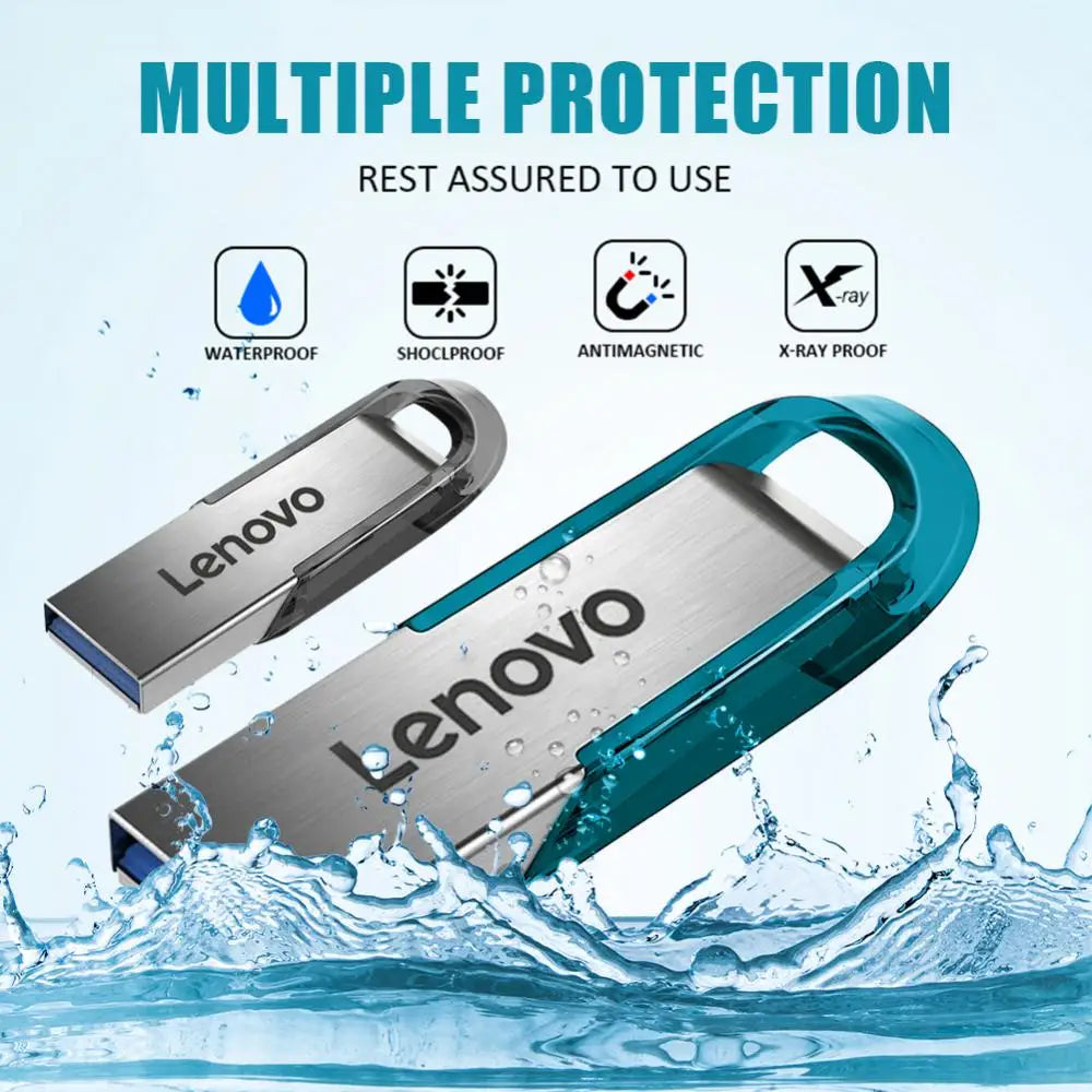 Lenovo 2TB USB3.0 Pen Drive 1TB Metal High Speed Flash Disk 512 256 128GB Usb Memory Stick Pendrive For PC/Laptop/Ps4 Controler