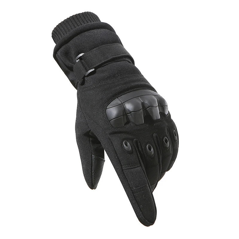 Winter Gloves for Men Outdoor Motorcycle Riding Windproof Cold-proof Anti-slip Warm Touch Screen Fleece Thickened Skiing Gloves