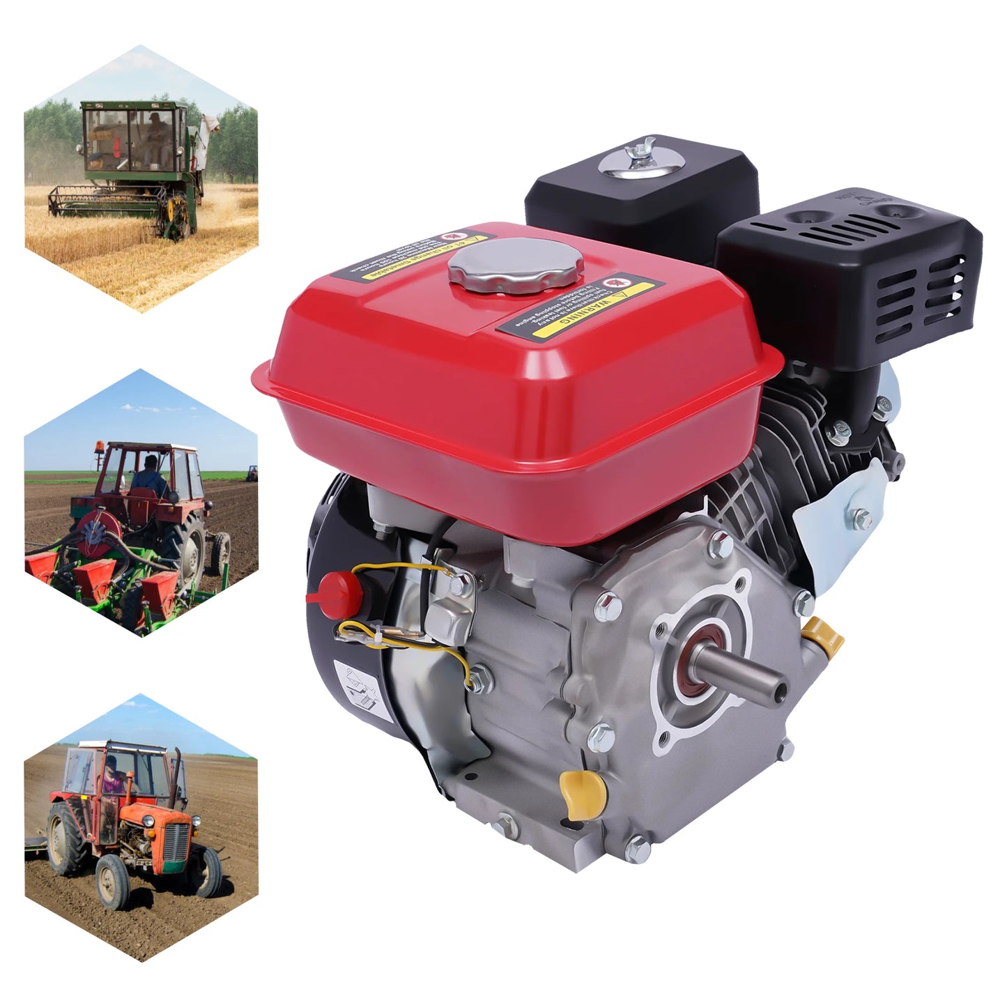 GX200 Petrol Engine 4 Stroke 4000W 7.5HP Pull Start Multi-Purpose Air Cooling System Gasoline Engine