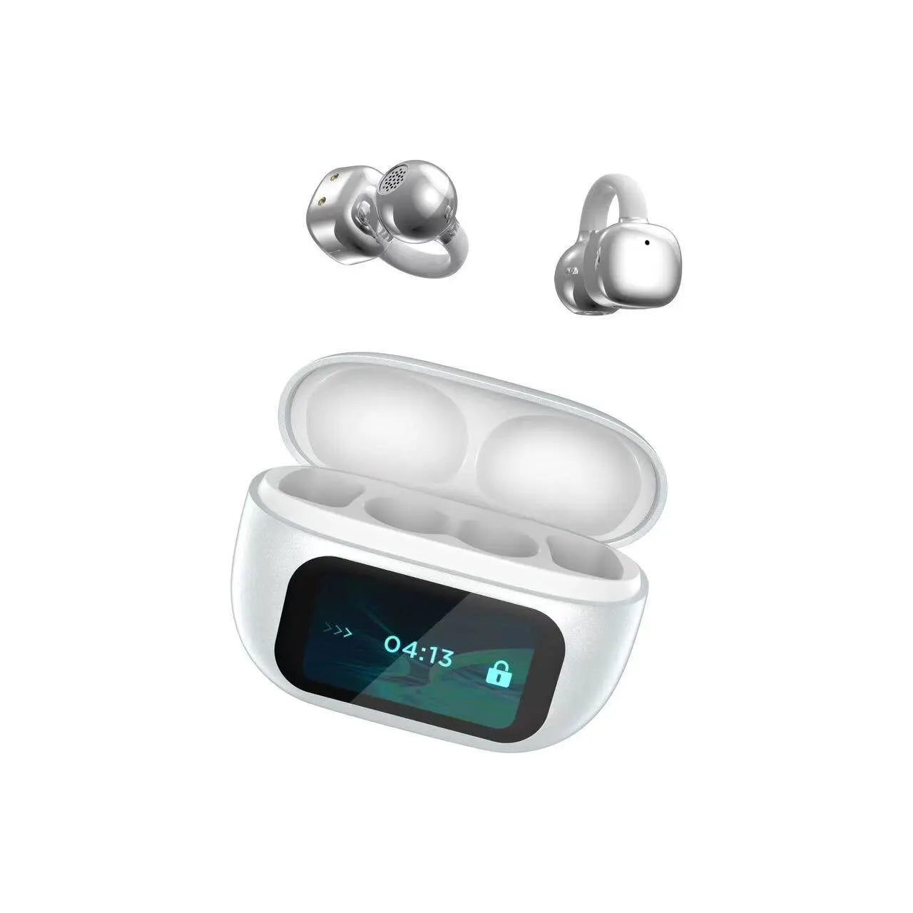 Butterfly Earrings Bluetooth 5.4 Headphone AI Translator Long Battery Life Touch screen Clip on Jewelry Earphones For Girls Gift
