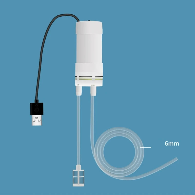 Self Priming Water Pump with USB Power Supply, Draining Standing Water, Balconies, Waterlogging, Fish Water