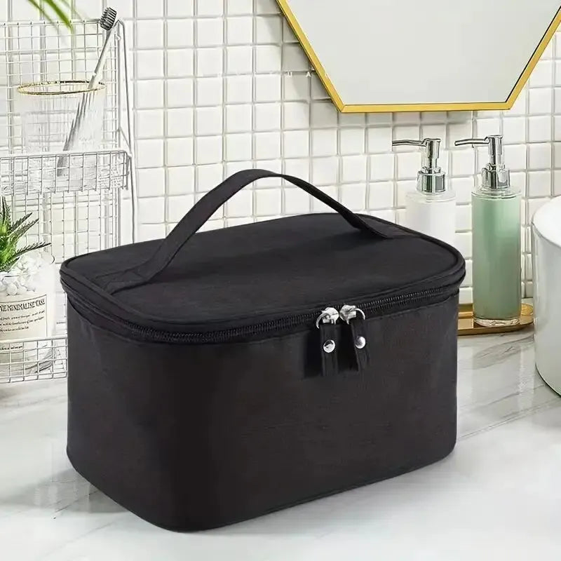 1pc Business Trip Men's Toiletry Bag Double Layer Large Capacity Cosmetic Bag Oxford Cloth Storage Bag Portable Handbag