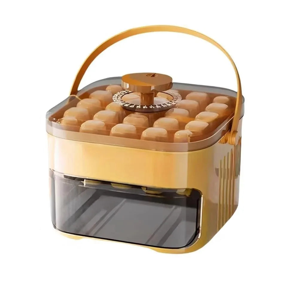 50-Cube Ice Maker with Easy Press Cap Large Capacity Double-layer Ice Cube Machine with Easy-press Lid Reusable Ice Cube Maker