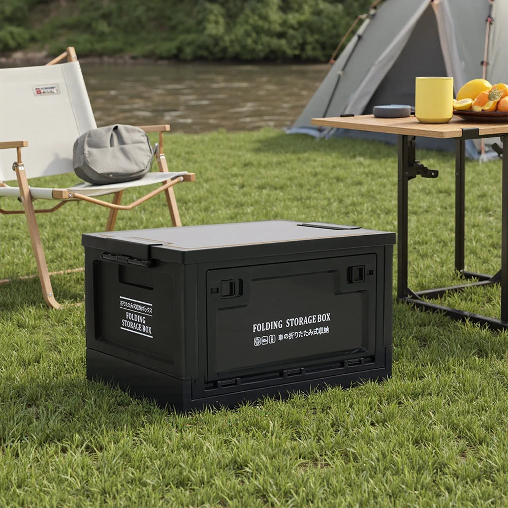 Portable outdoor foldable camping storage box Large capacity multifunctional home outdoor storage box camping table