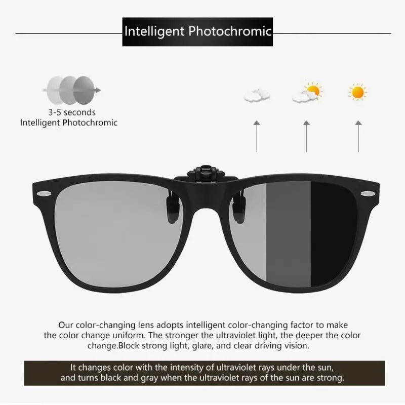 HOOLDW Polarized Flip Up Clip on Sunglasses Kids Sunglasses Children Photochromic Glasses Boys Girls Travel Shades Eyewear UV400