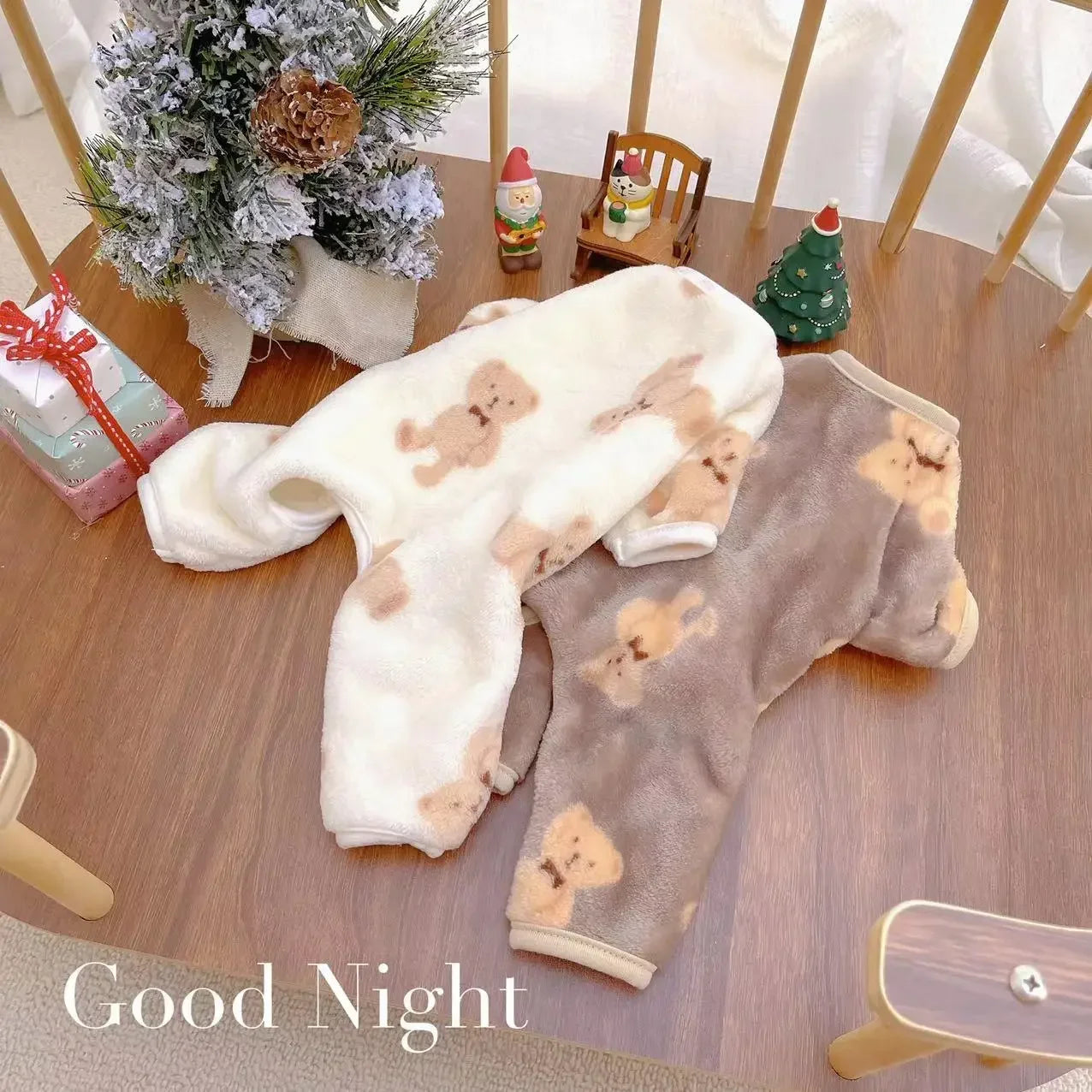 Pet Plush Jumpsuit Autumn Winter Medium Small Dog Clothes Warm Velvet Sweet Pajamas Kitten Puppy Cute Pullover Chihuahua Poodle