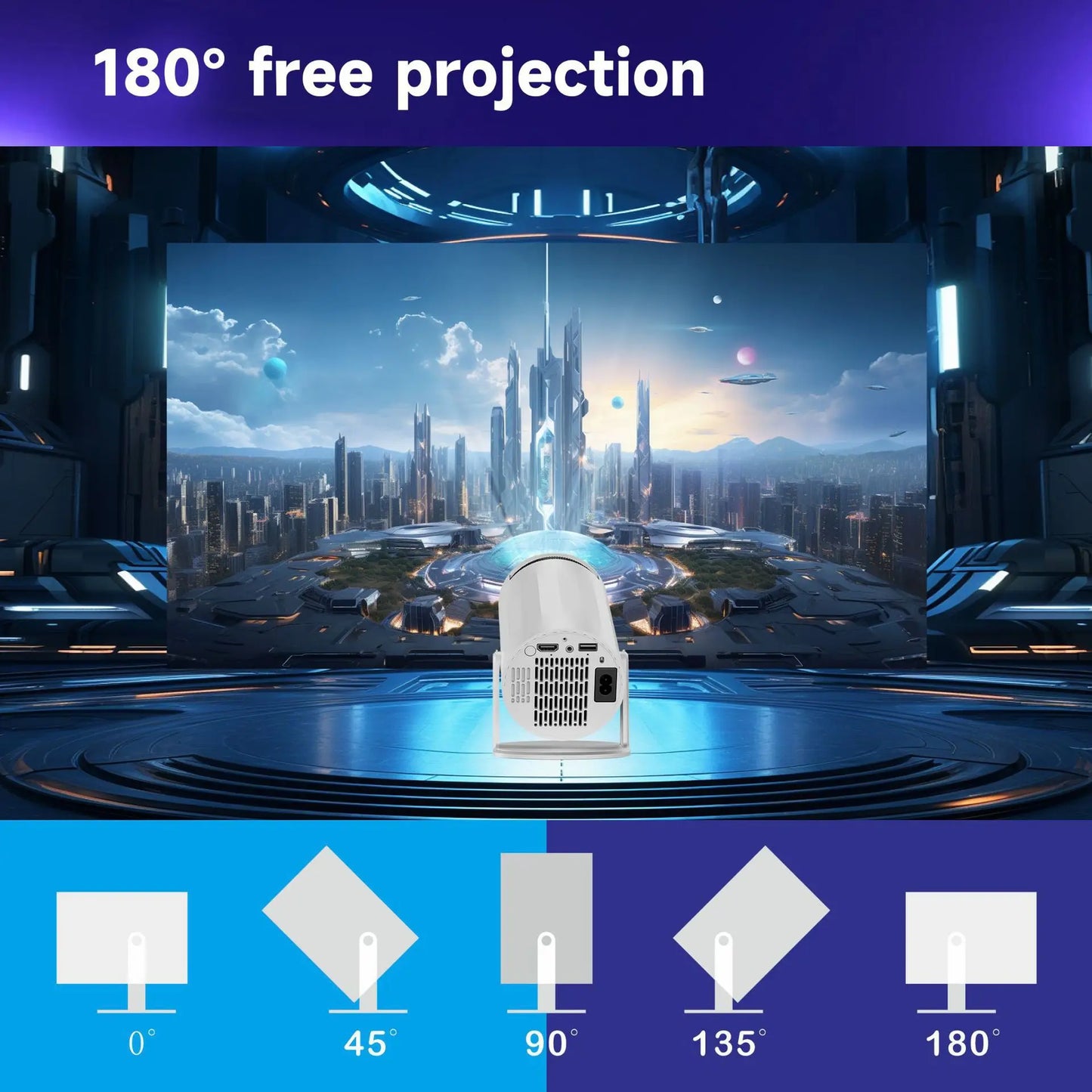 X8Mini Smart Projector with Lifetime Free TV Channels WiFi6 BT5 Support 1080P Video Projector Coolita OS Home Cinema