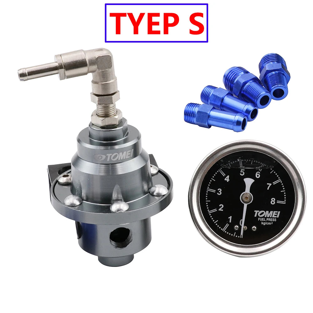 Original Adjustable Racing Fuel Pressure Regulator With gauge and instructions