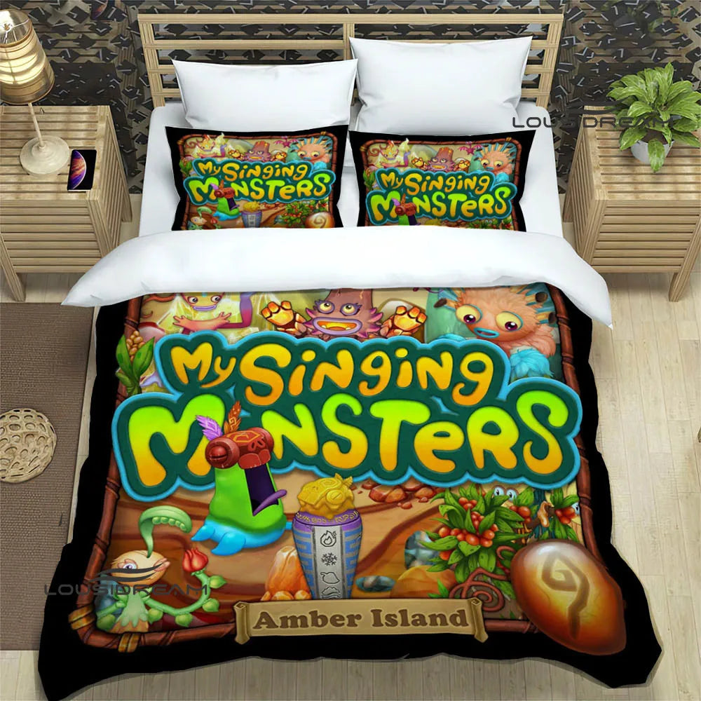 Game My Singing Monsters Bedding Sets exquisite bed supplies set duvet cover bed comforter set bedding set luxury birthday gift