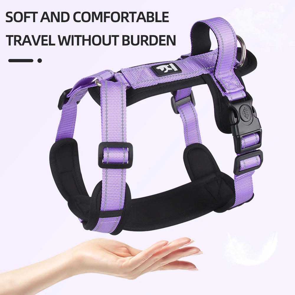 Pet Dog Harness With Handle for Medium Large Dogs French Bulldog Vest Harness Adjustable Puppy Chest Straps Labrador Dogs Collar